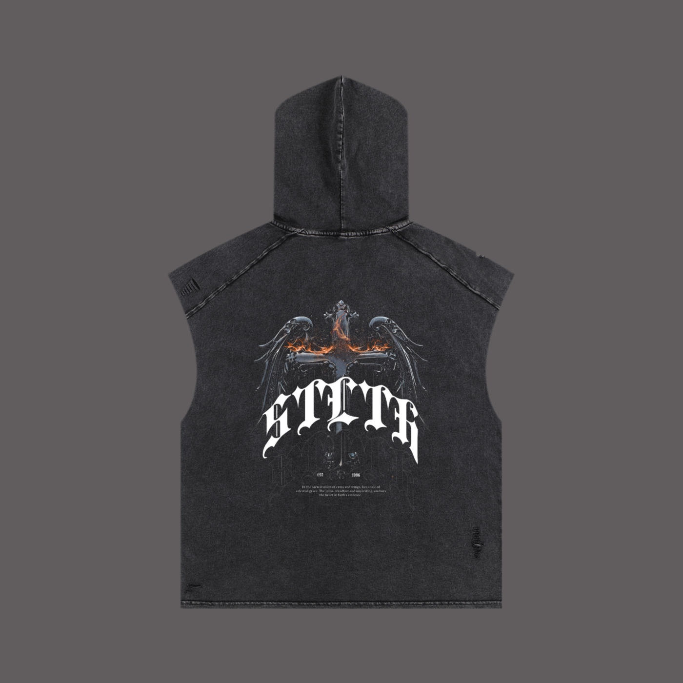 “Reverence” Snow Washed Hooded Tank Top