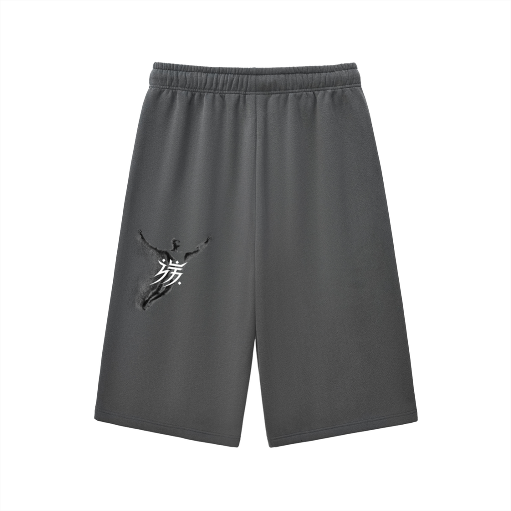 Relaxed Drawstring Three-quarter Sweatpants