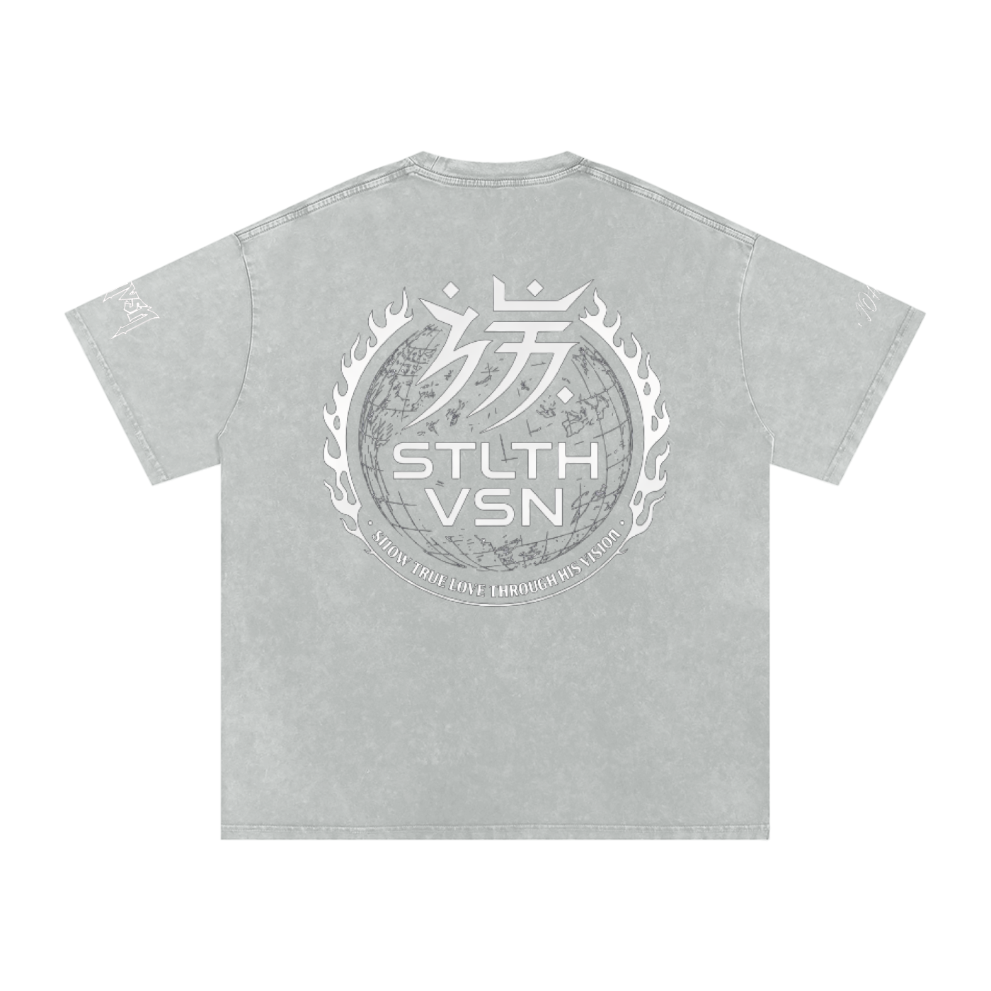 Snow Washed Oversized Cotton T-Shirt