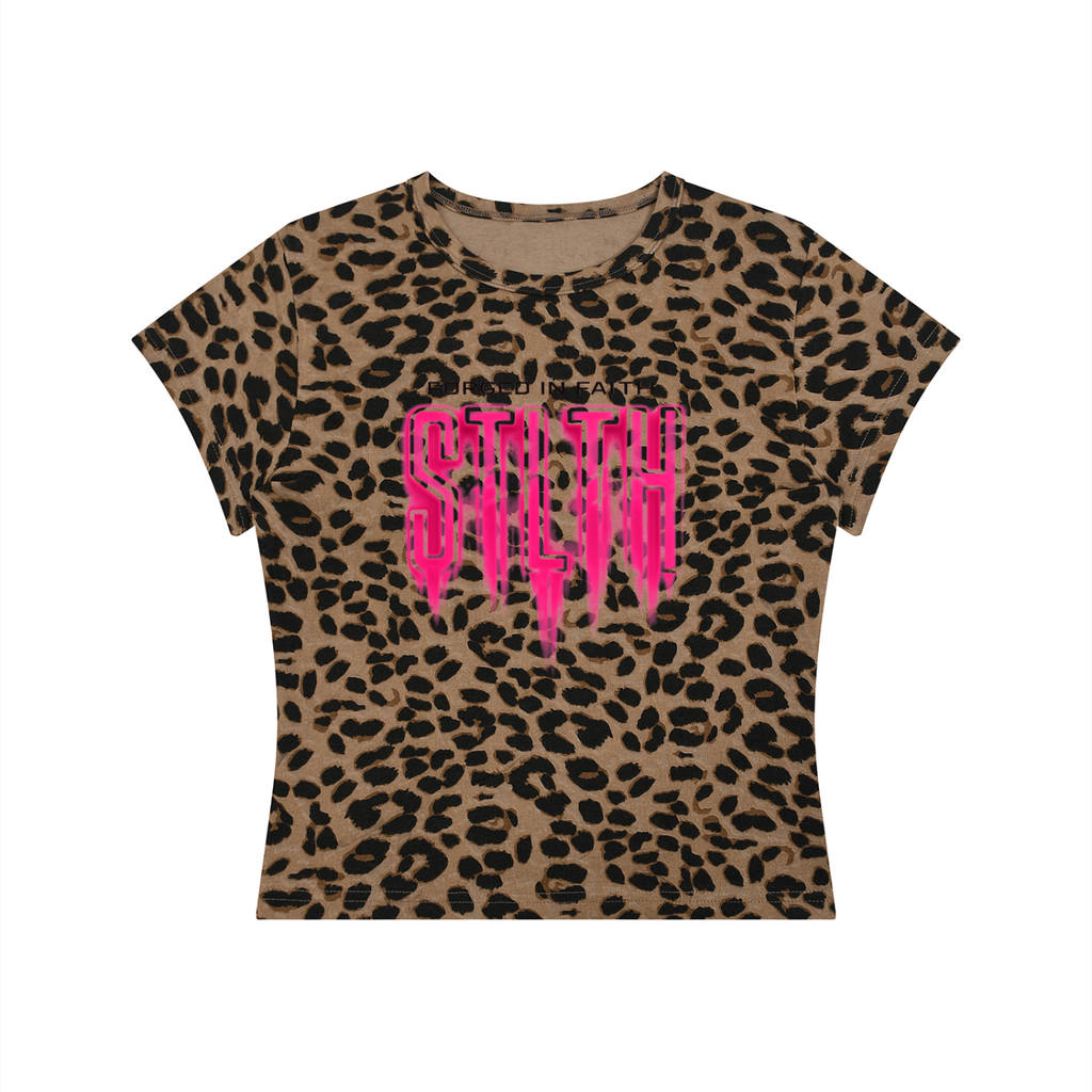 Forged in Faith Women’s Leopard Print Crop T-Shirt