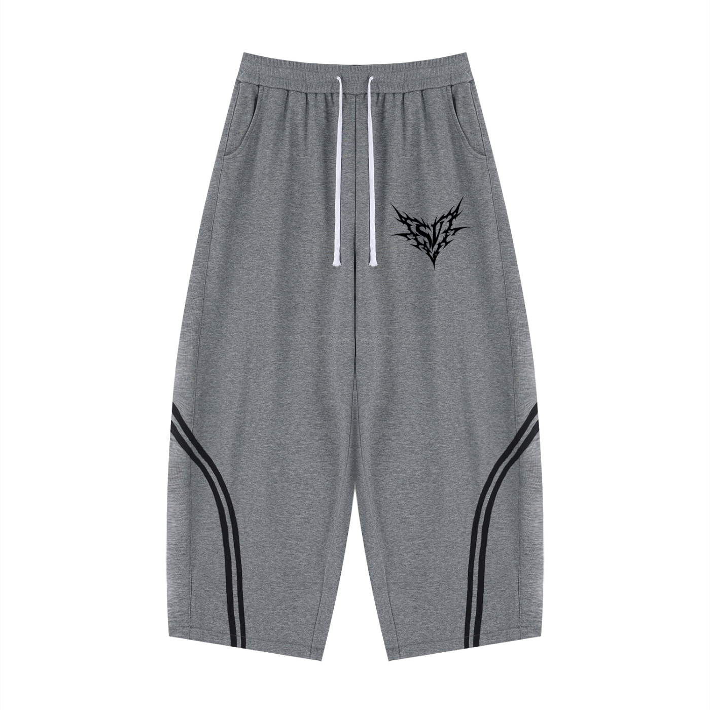 Unisex Wide Leg Piping Sweatpants