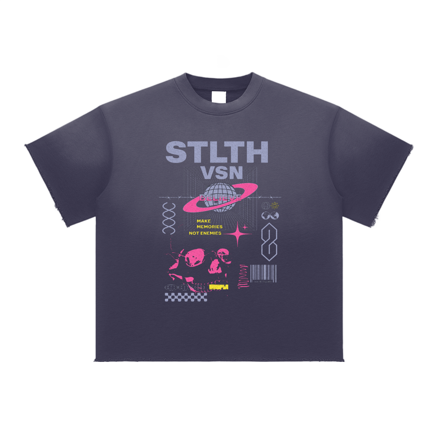 Sun Fade Raw Edge T-Shirt