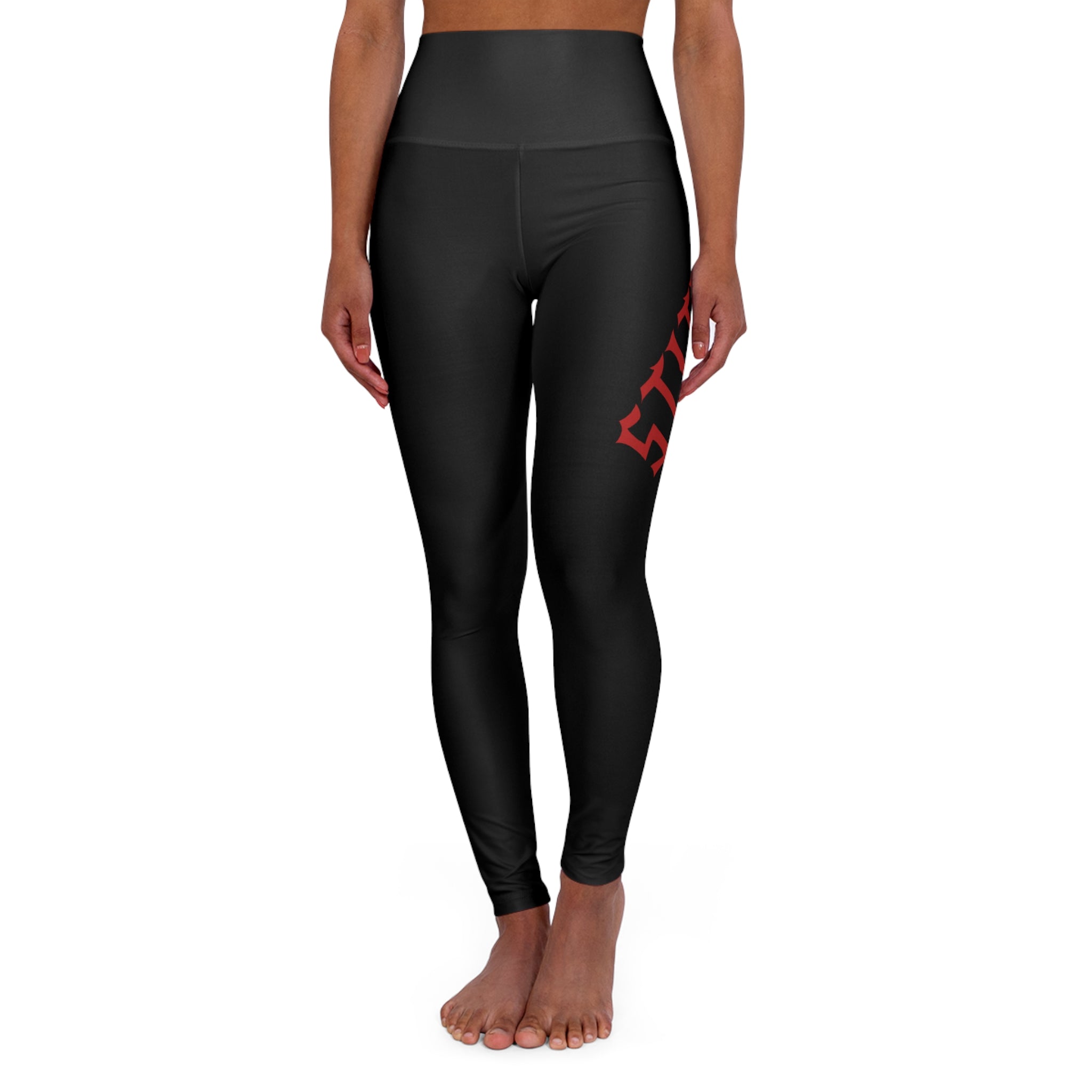 "Rose from Concrete" High Waisted Yoga Leggings