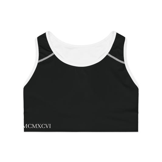 Stylish Black Sports Bra with Unique Design - Perfect for Workout and Daily Wear