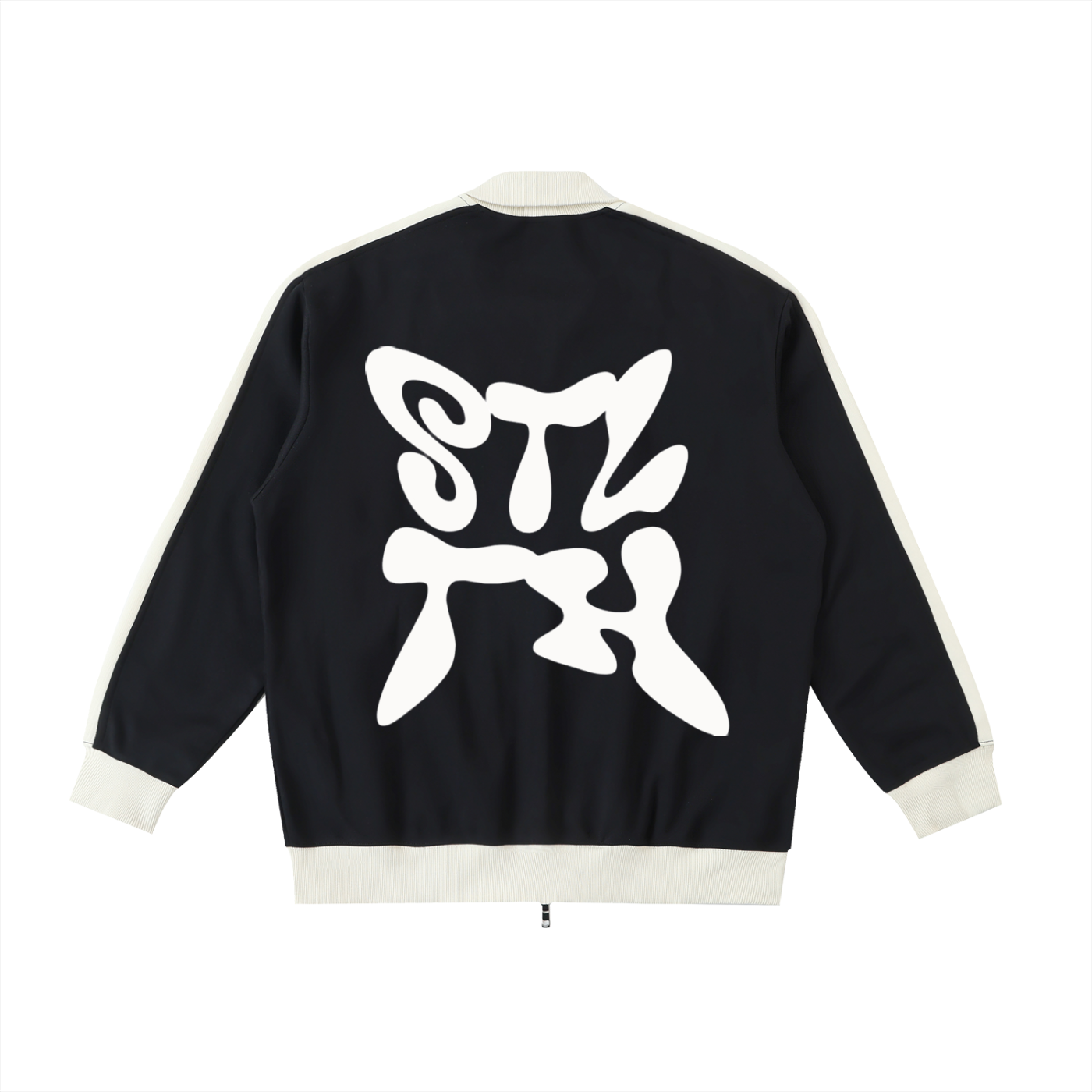 Contrast Trim Stand Collar Jacket