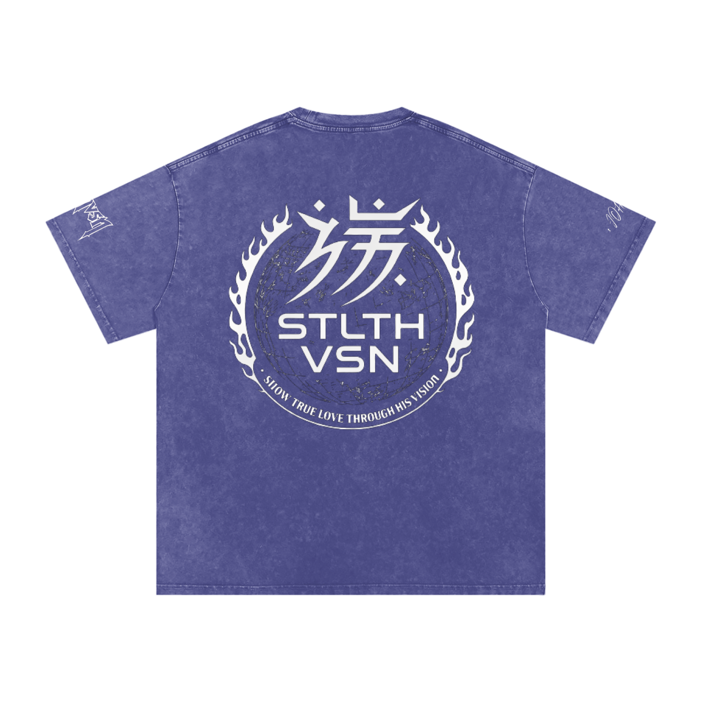 Snow Washed Oversized Cotton T-Shirt