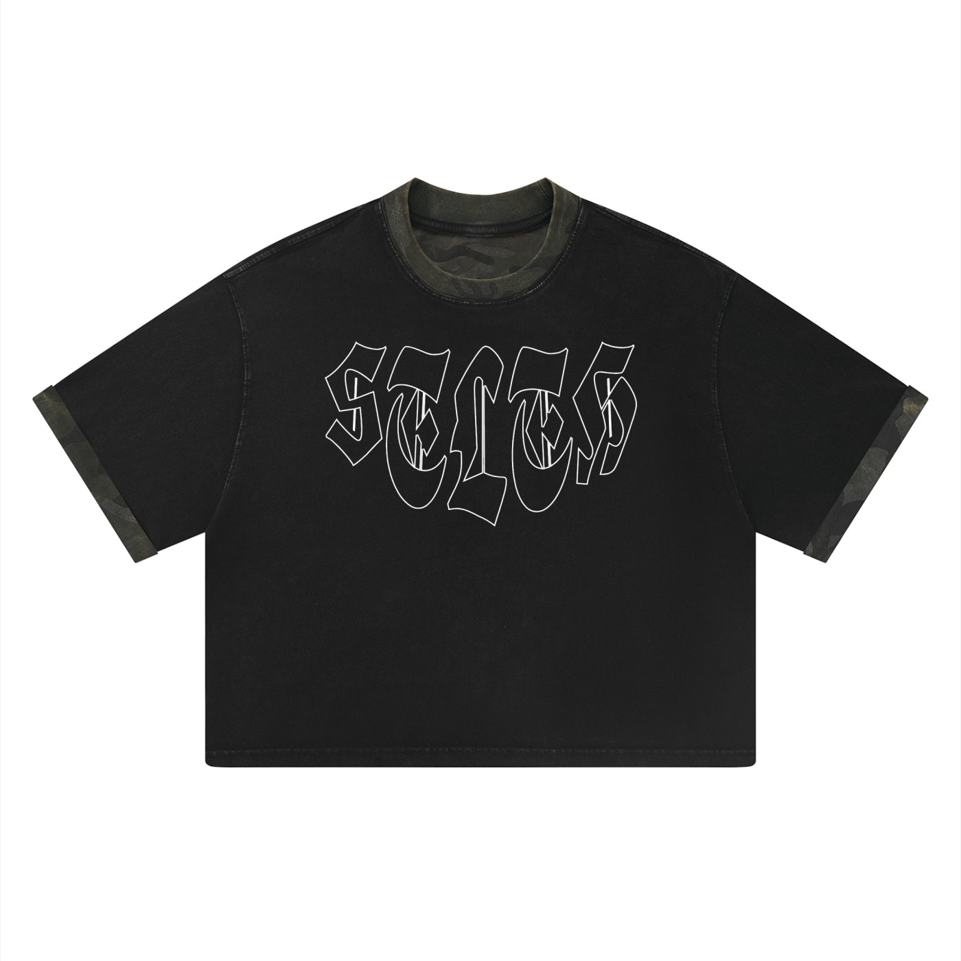 Unisex Mineral Washed Boxy Panel T-Shirt