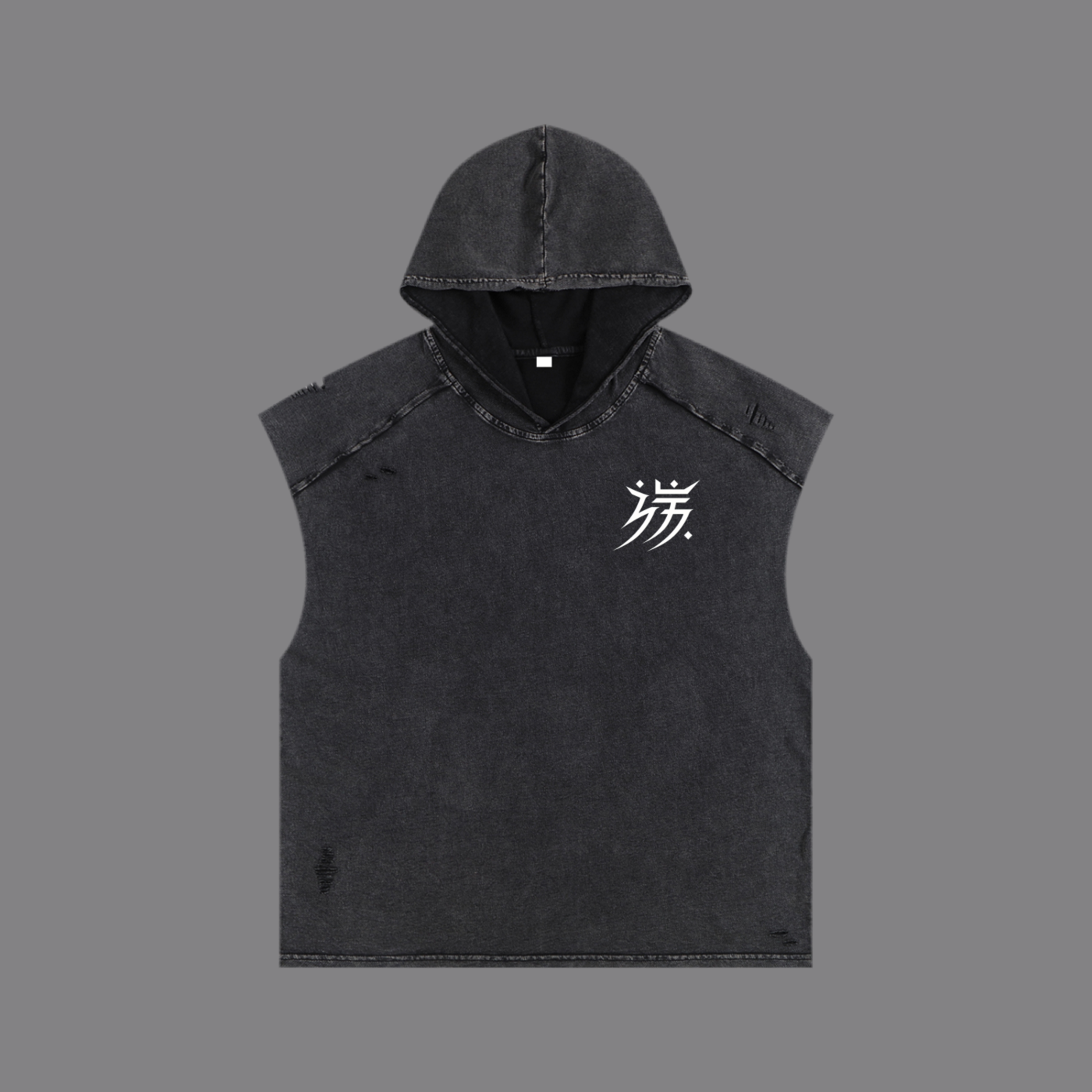 “Reverence” Snow Washed Hooded Tank Top