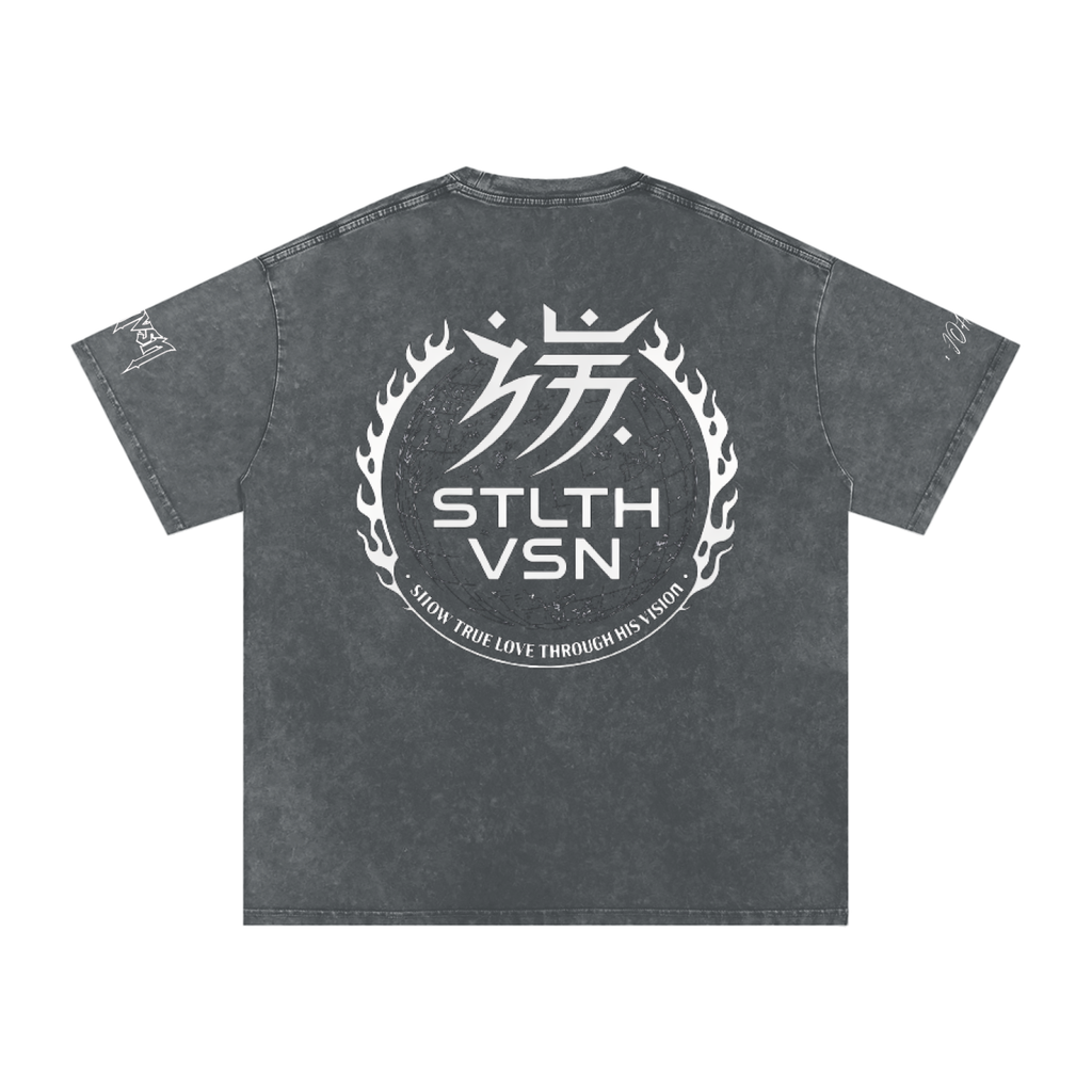 Snow Washed Oversized Cotton T-Shirt