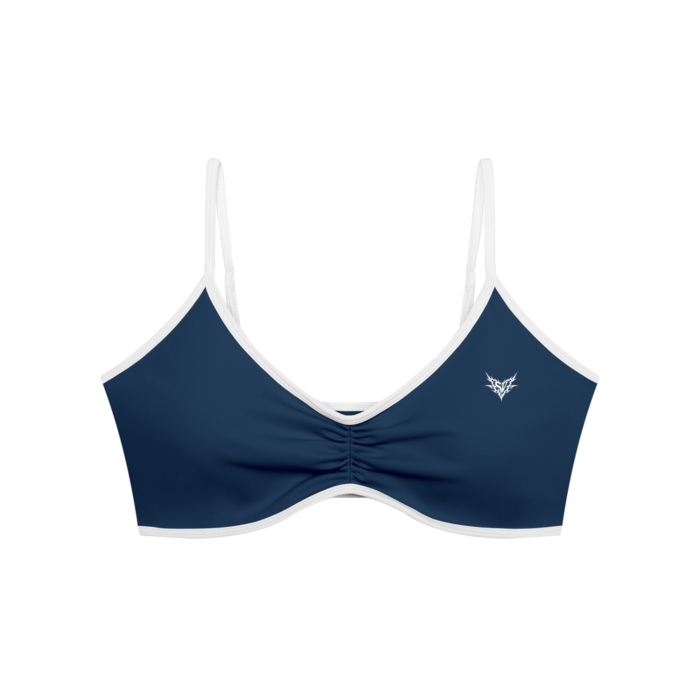 001 Women's Color Block Ruched V-Neck Sports Bra
