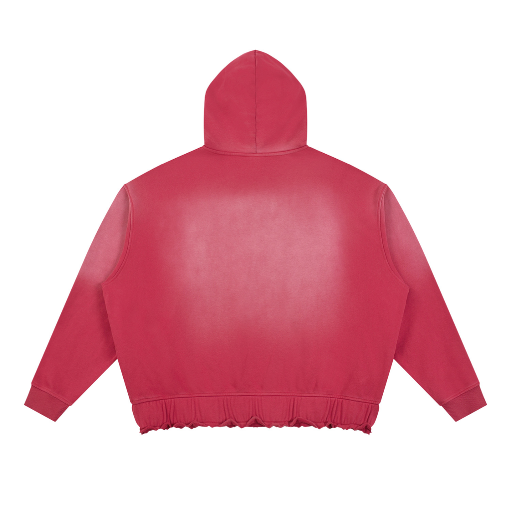 Tranquil Sunfade Ripped Boxy Hoodie