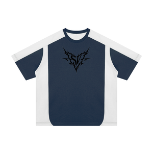 Navy Blue with White