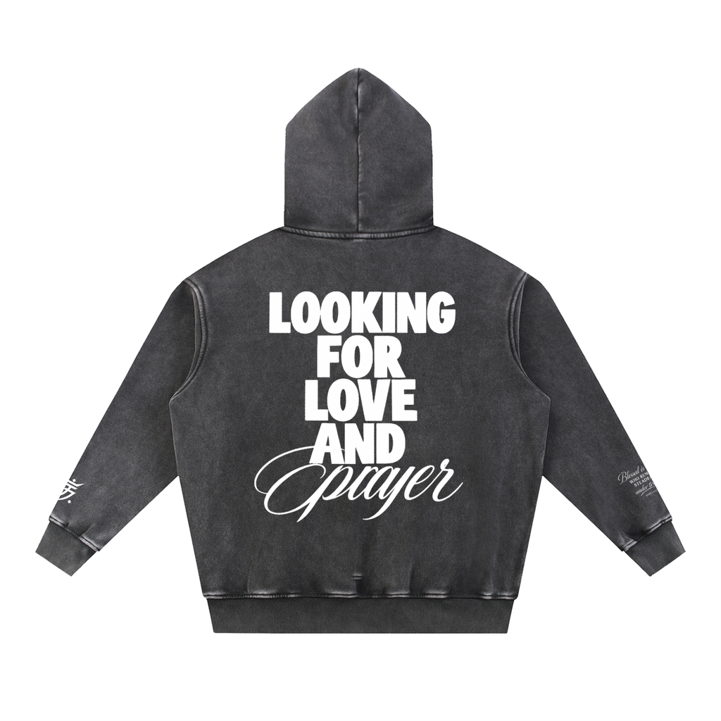 SV27 BLESSED  Snow Wash Fleece Oversize Hoodie
