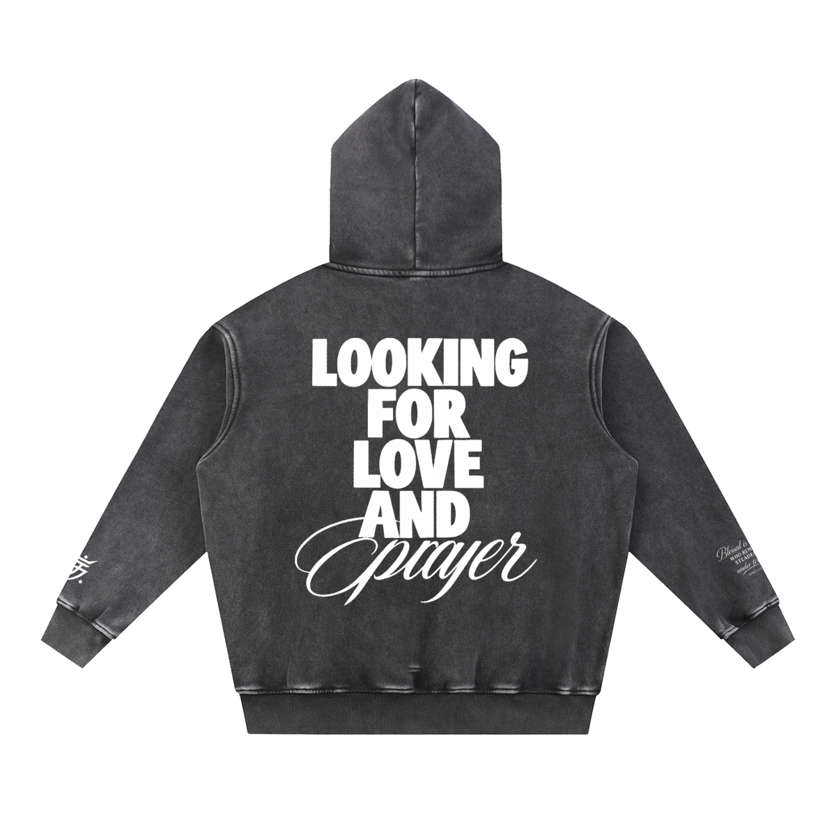 SV27 BLESSED  Snow Wash Fleece Oversize Hoodie