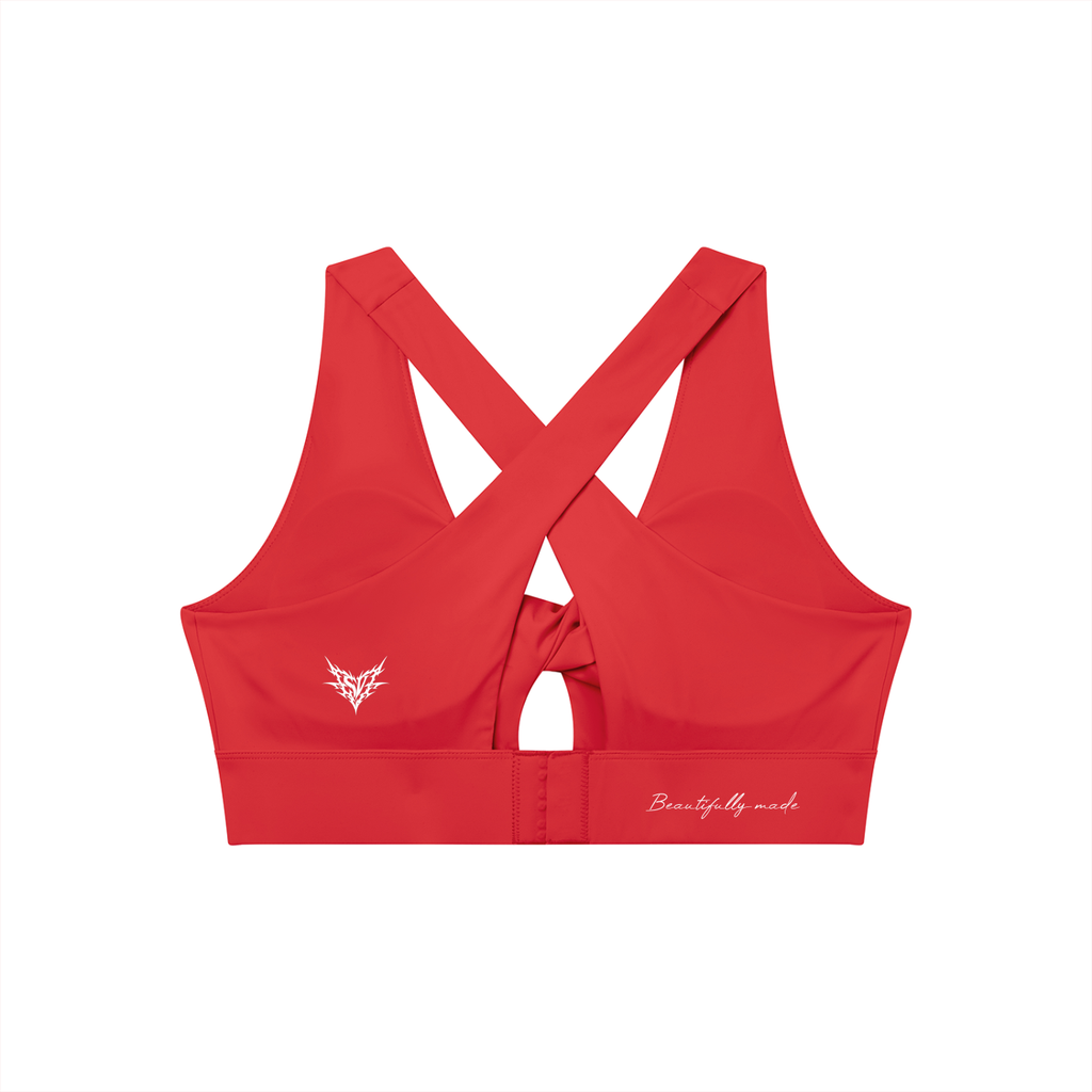 Women's Twist Front V-Neck Sports Bra
