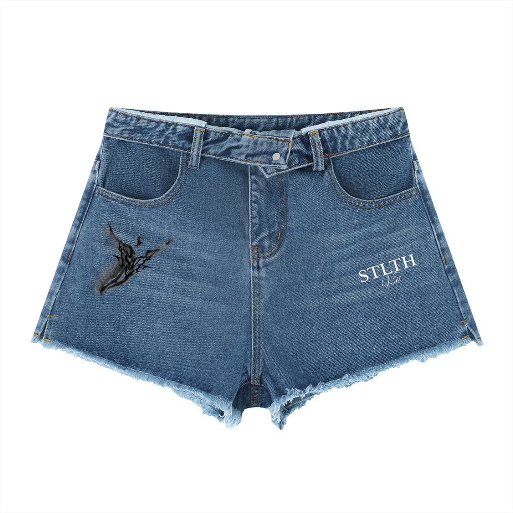Women’s Vintage Wash High Rise Denim Shorts