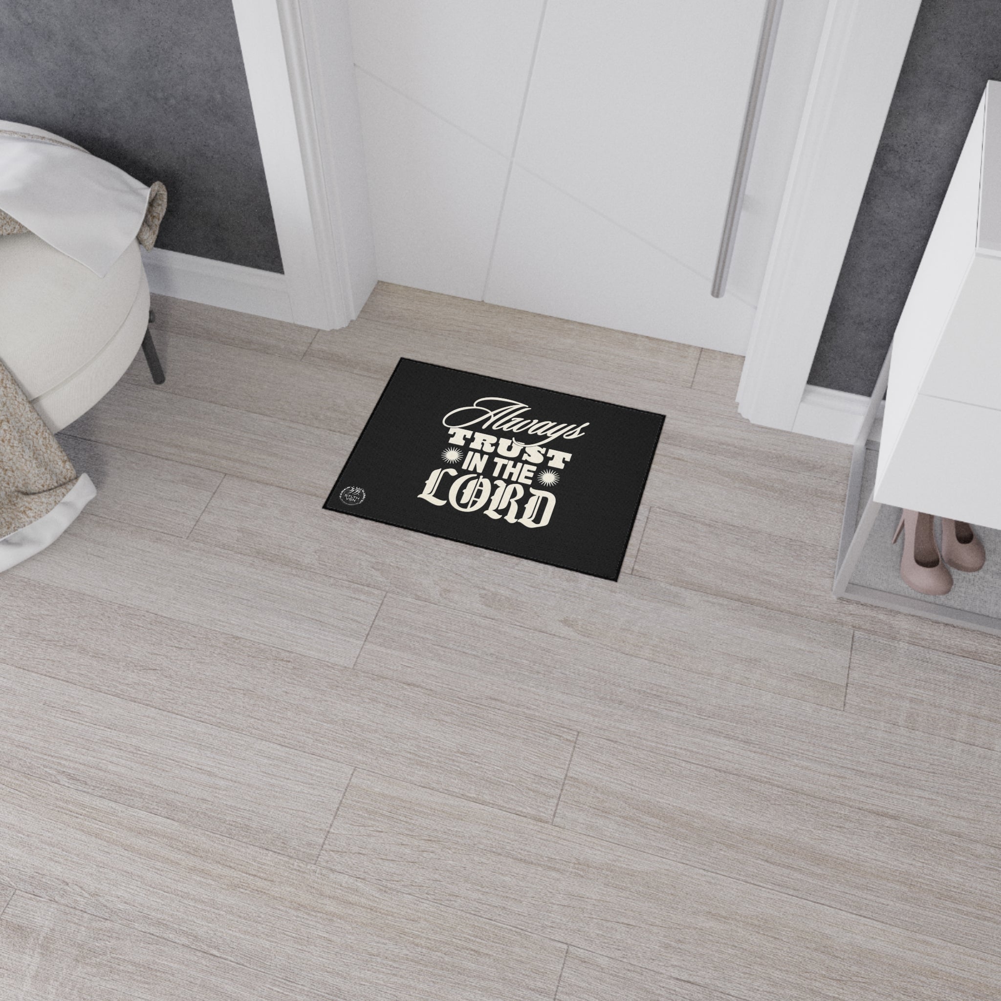 Always Trust in the Lord Heavy Duty Floor Mat — Non‑Slip Religious Welcome Mat