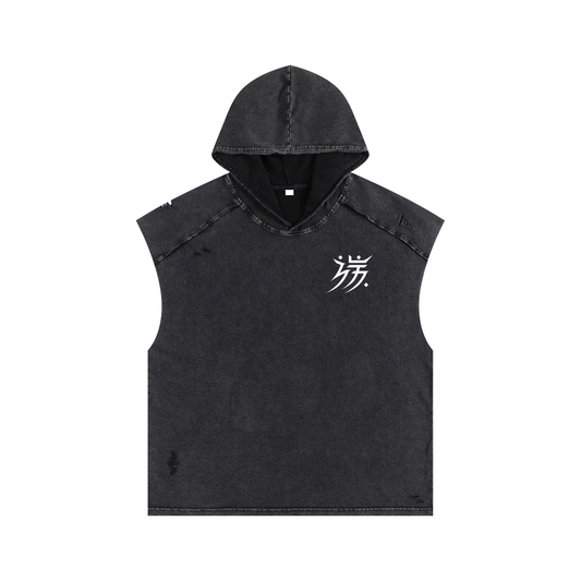 “Reverence” Snow Washed Hooded Tank Top