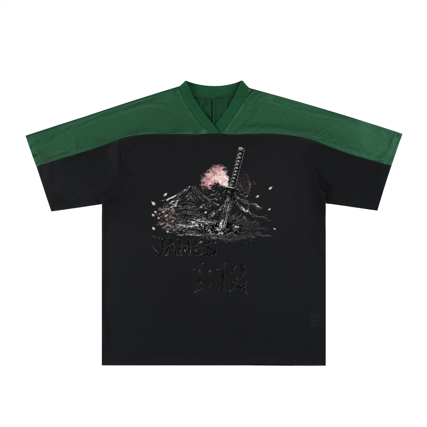 Blossom Oversized Mesh V-Neck Soccer Jersey
