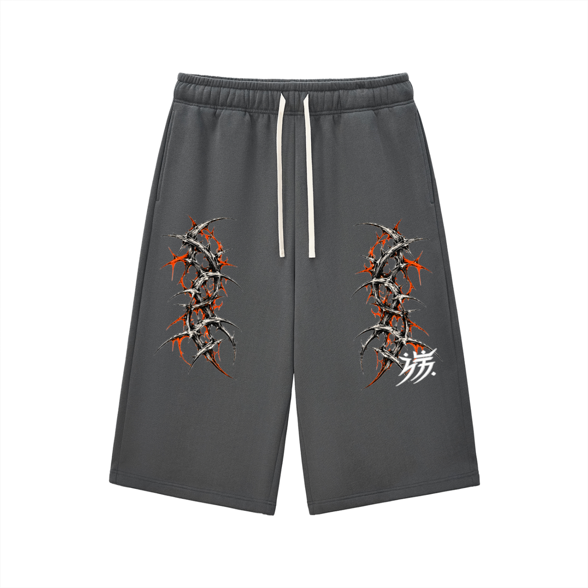 Relaxed Drawstring Three-quarter Sweatpants