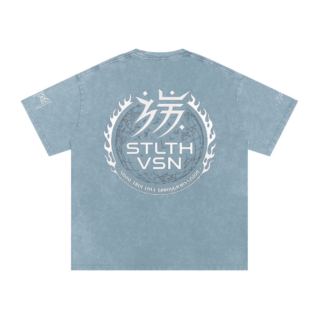 Snow Washed Oversized Cotton T-Shirt