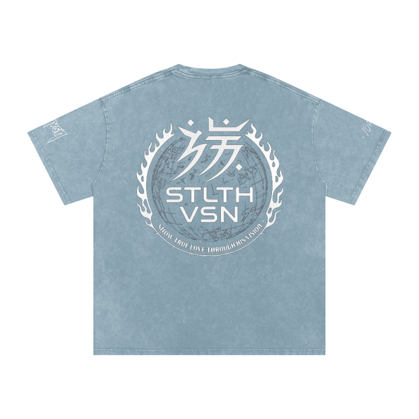 Snow Washed Oversized Cotton T-Shirt