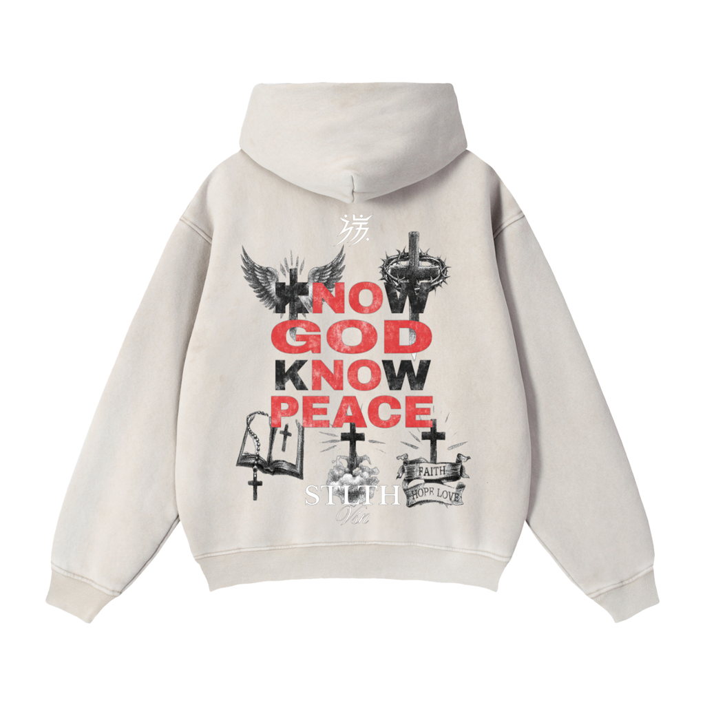 002 Know God Know Peace Zip-Through Boxy