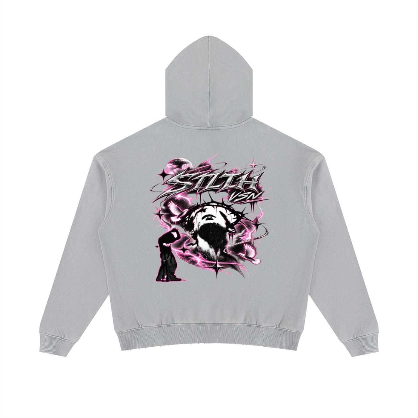 Unisex Mineral Wash Distressed Hoodie
