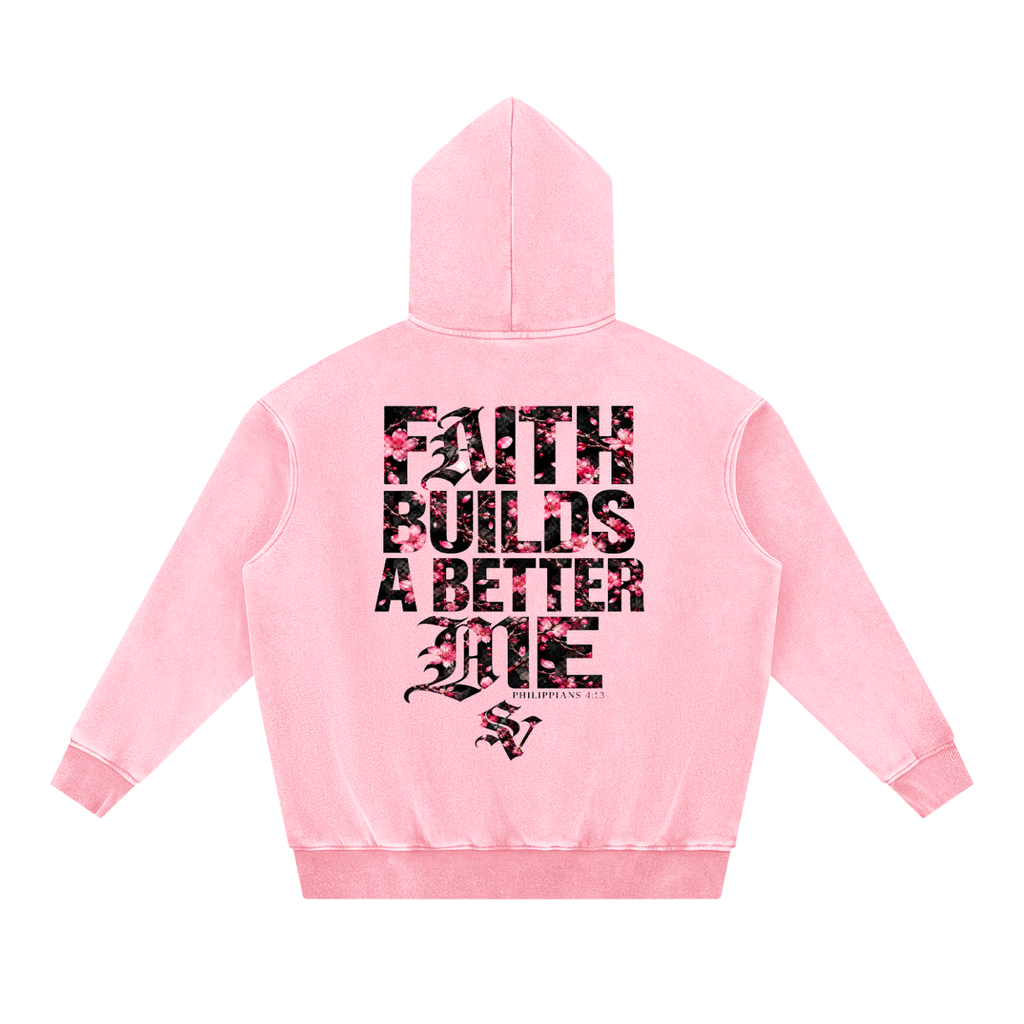 PINK FAITH Fleece Oversize Hoodie