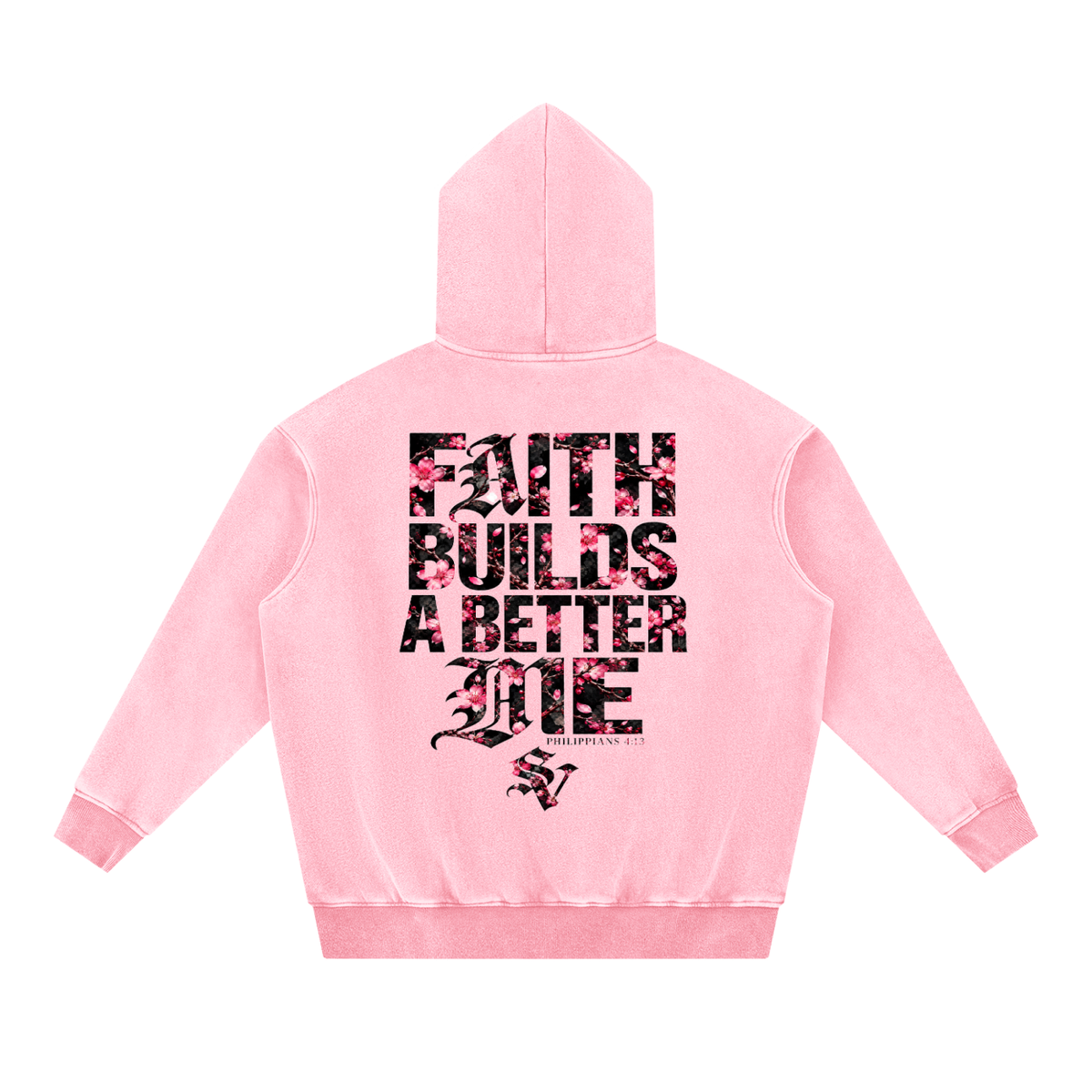 PINK FAITH Fleece Oversize Hoodie