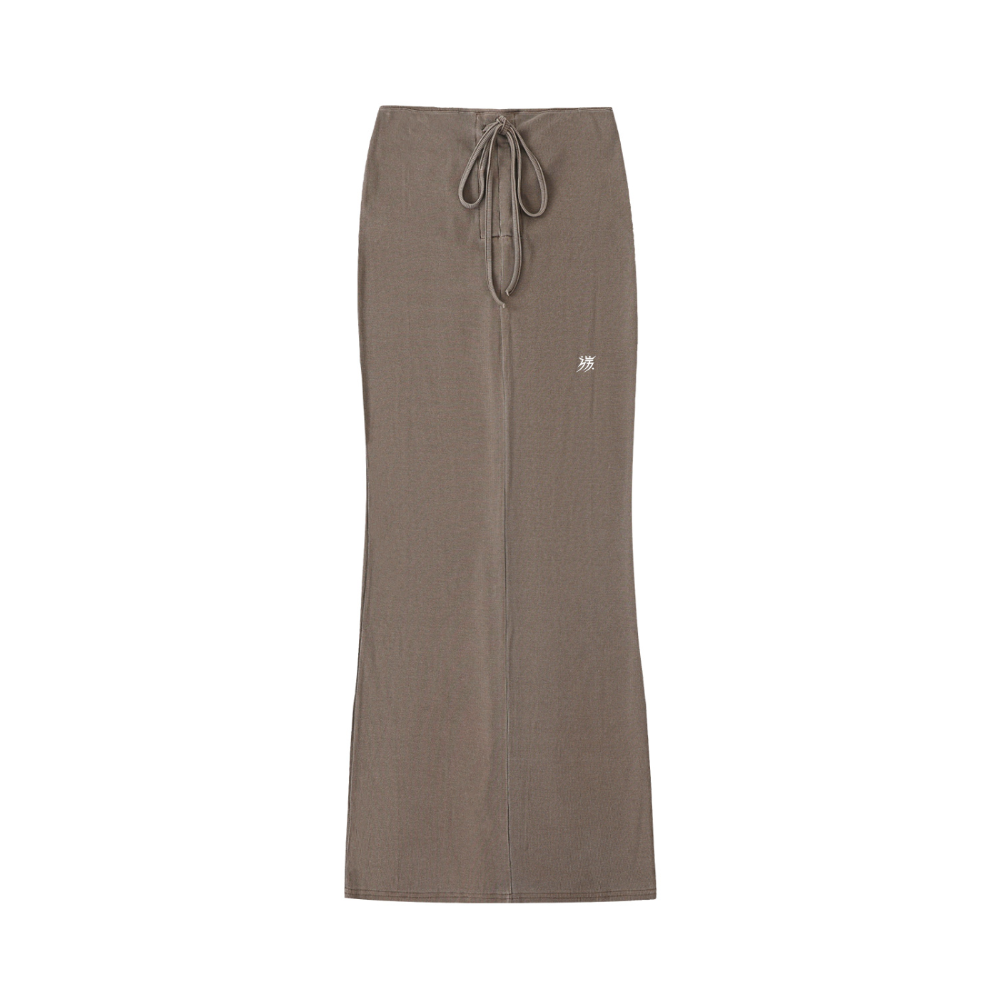 Dyed Washed Drawstring Maxi Skirt