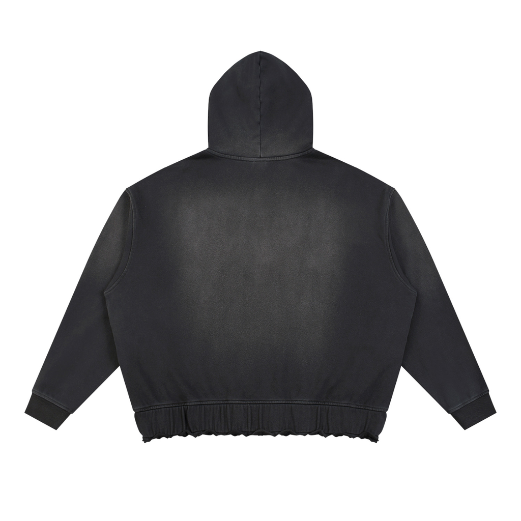 Tranquil Sunfade Ripped Boxy Hoodie