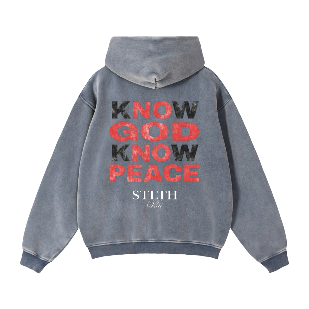 Know God Know Peace 005 Boxy Fleece Hoodie