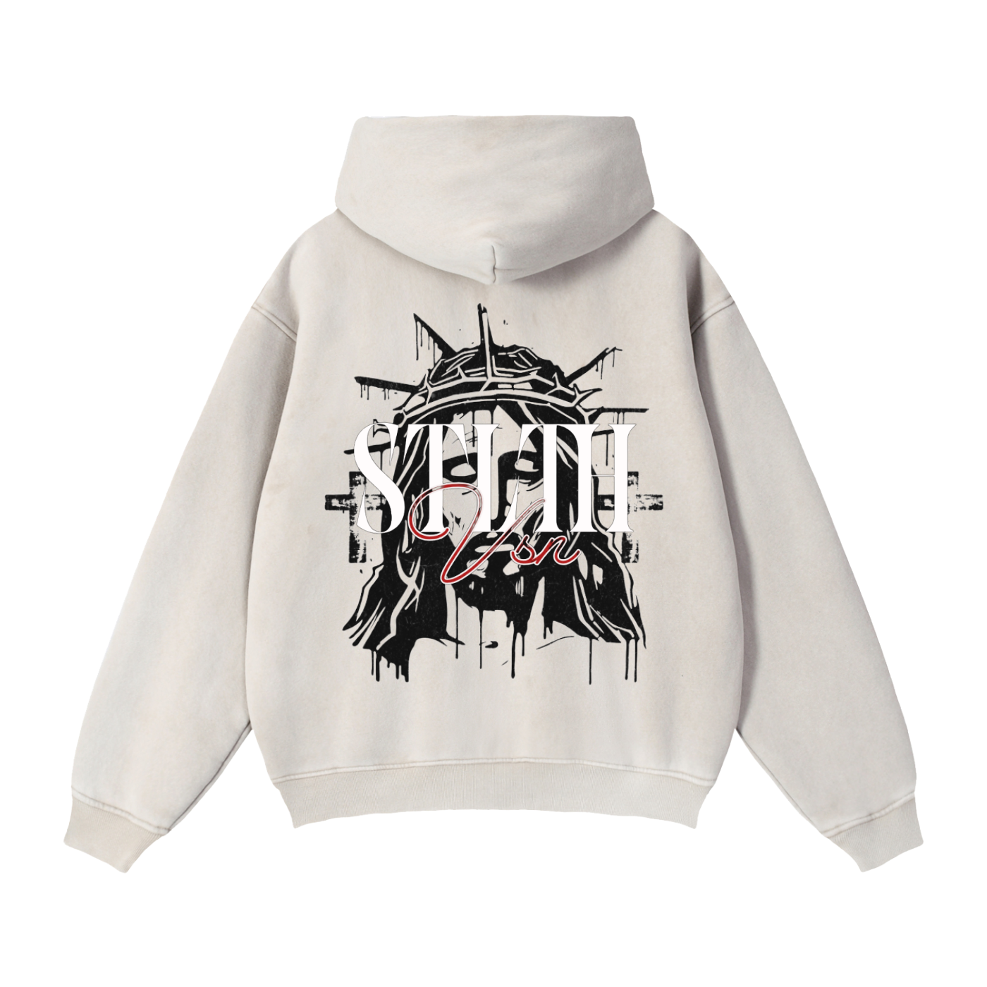 Zip-Through Stlth Jesus Hoodie