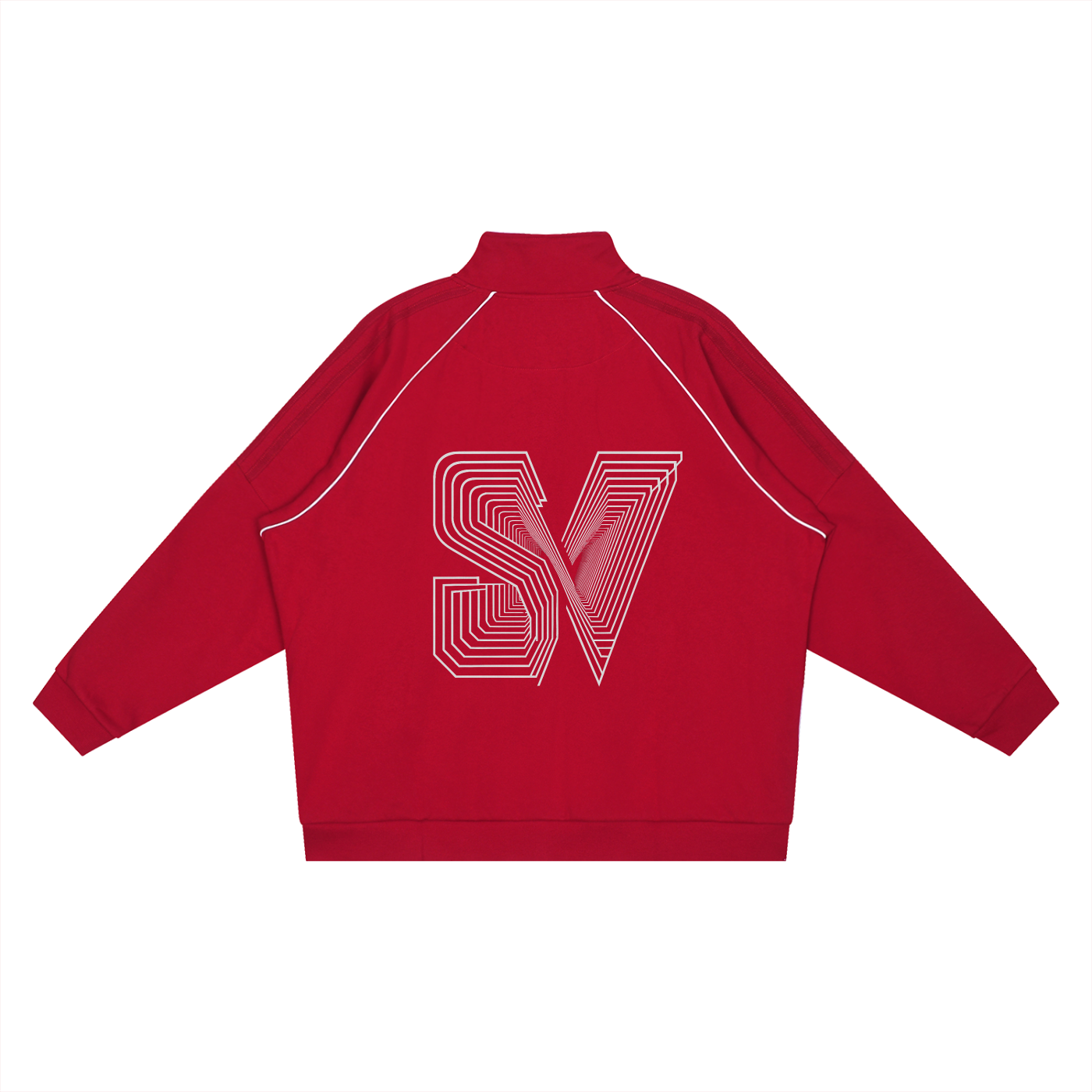 Reflection Striped Raglan Sleeve  Jacket