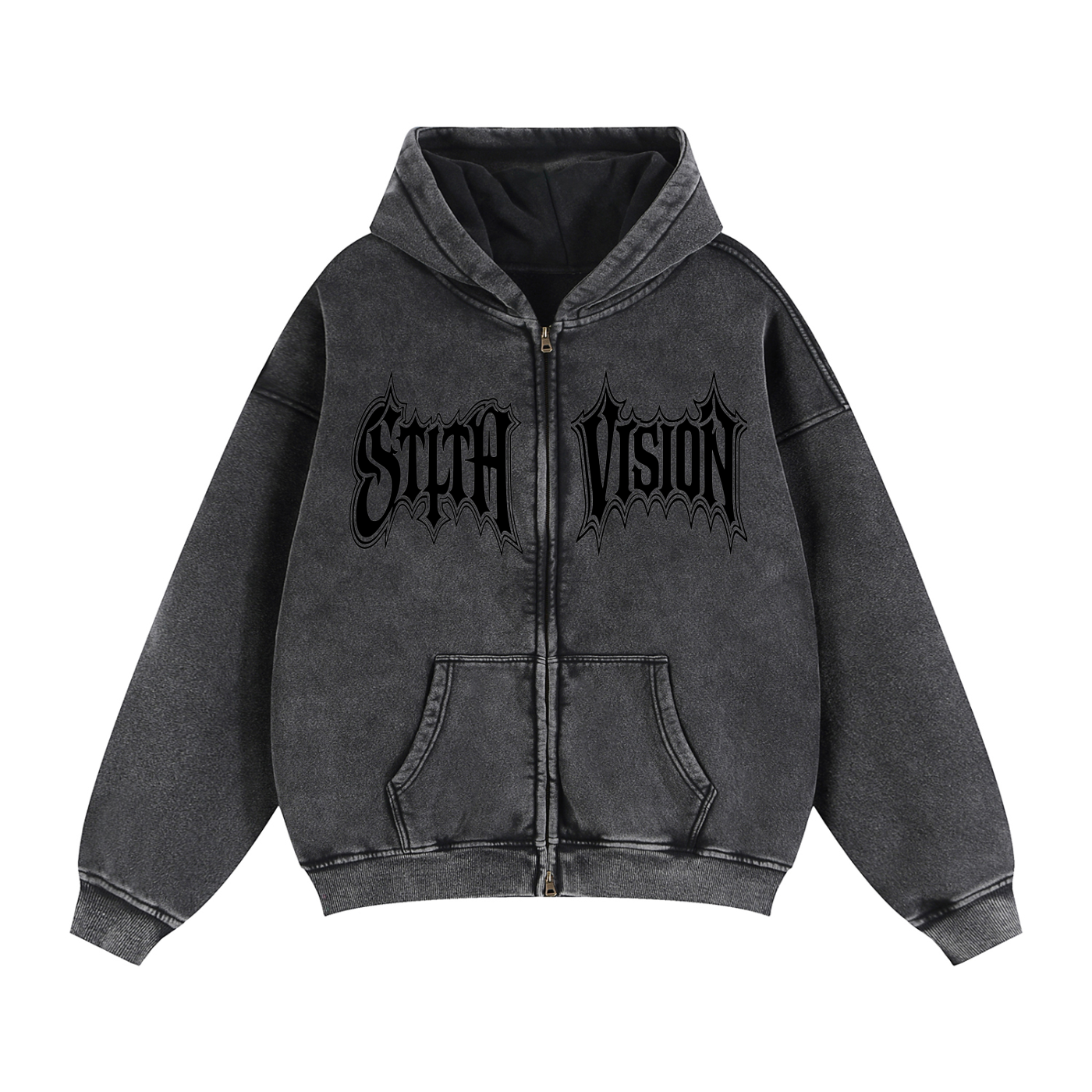 Zip-Through Stlth Jesus Hoodie