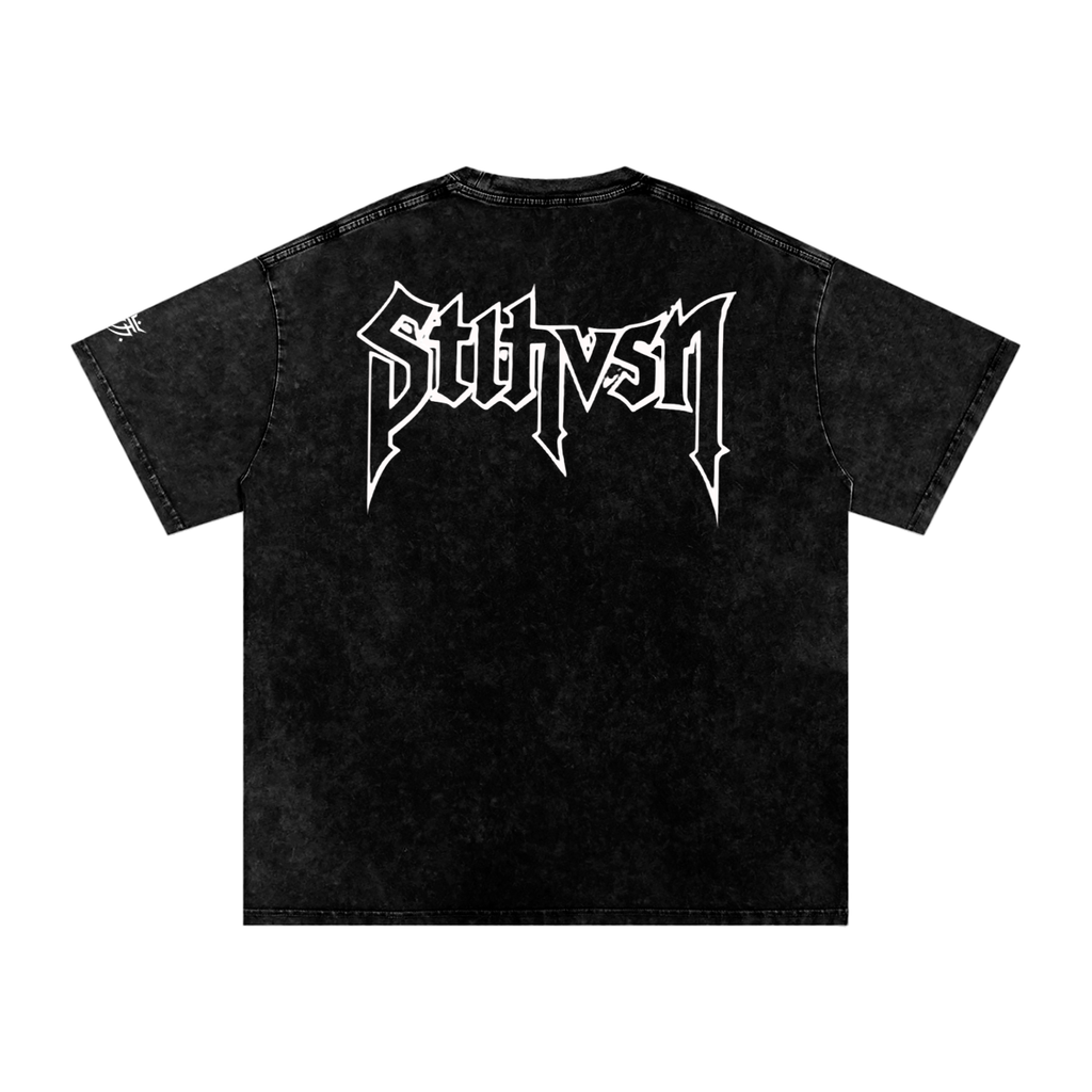 Snow Washed Oversized Cotton T-Shirt