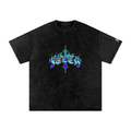 Snow Washed Oversized Cotton T-Shirt