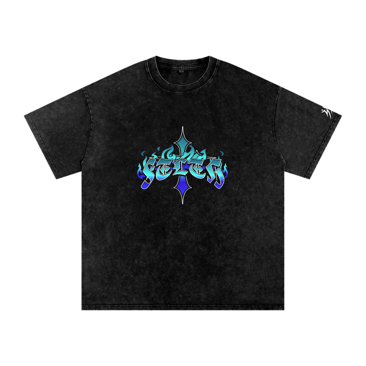 Snow Washed Oversized Cotton T-Shirt