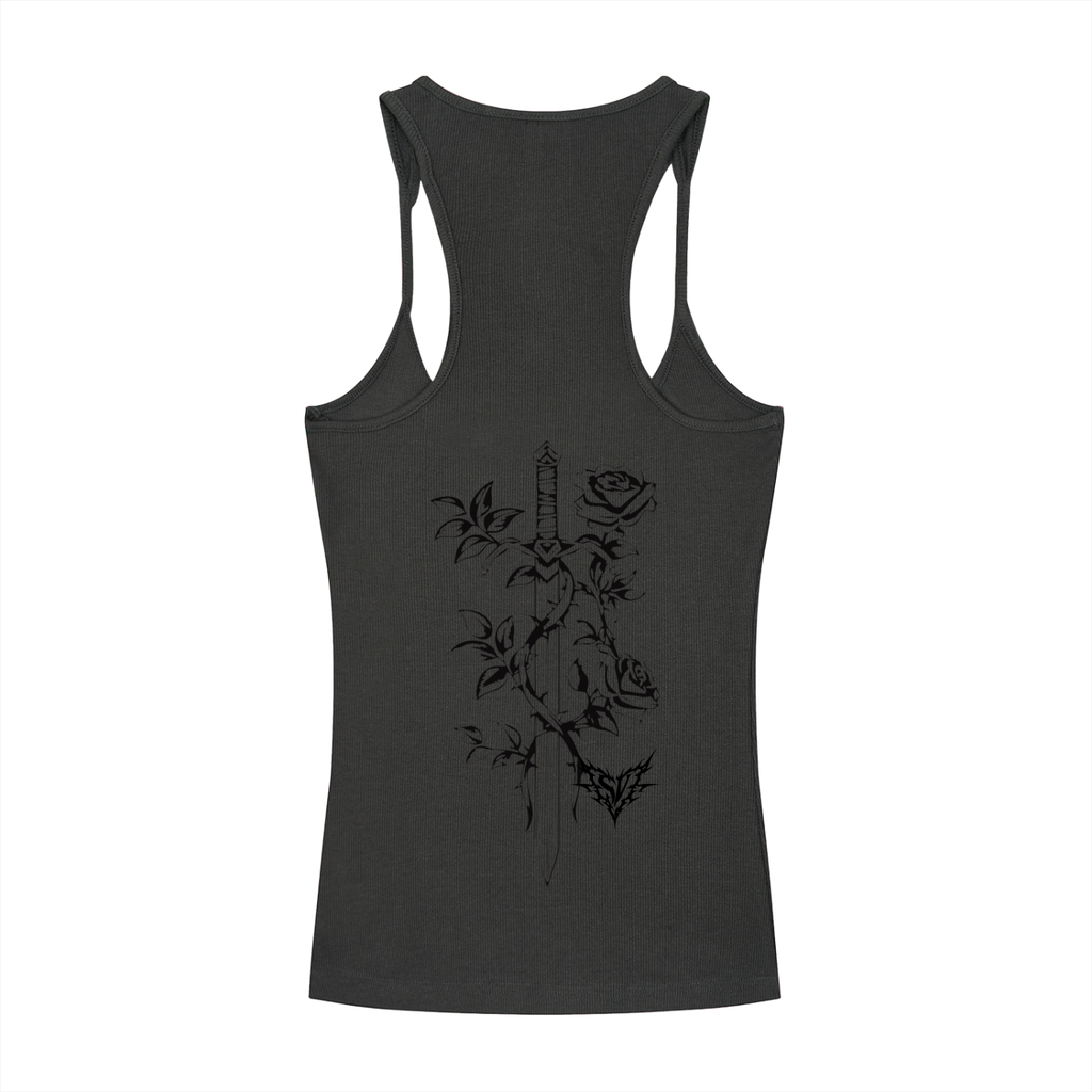 Slim Fit Ribbed Racerback Tank Top