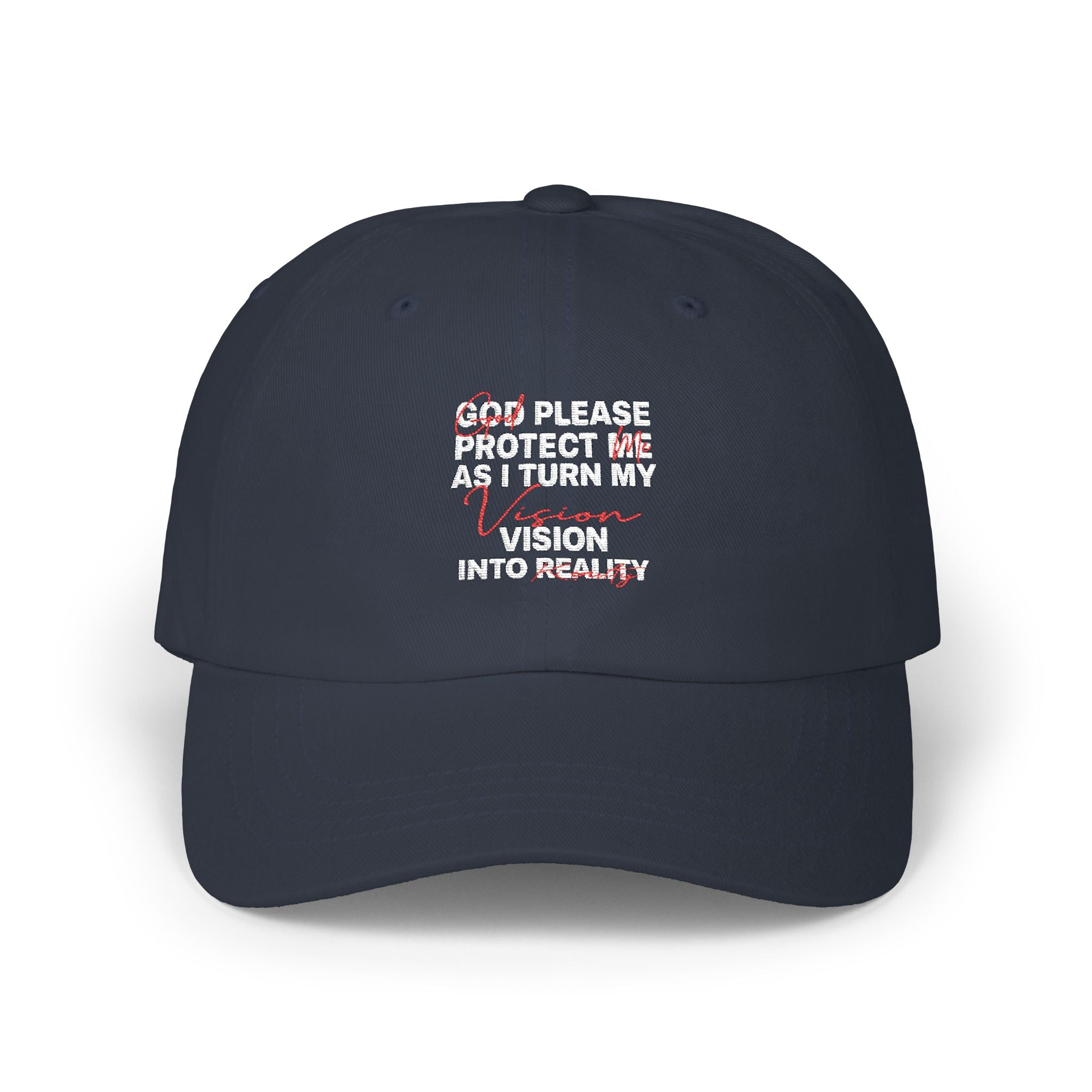 V2R Dad Cap — "Please Protect Me & Return My Vision" Embroidered Baseball Hat