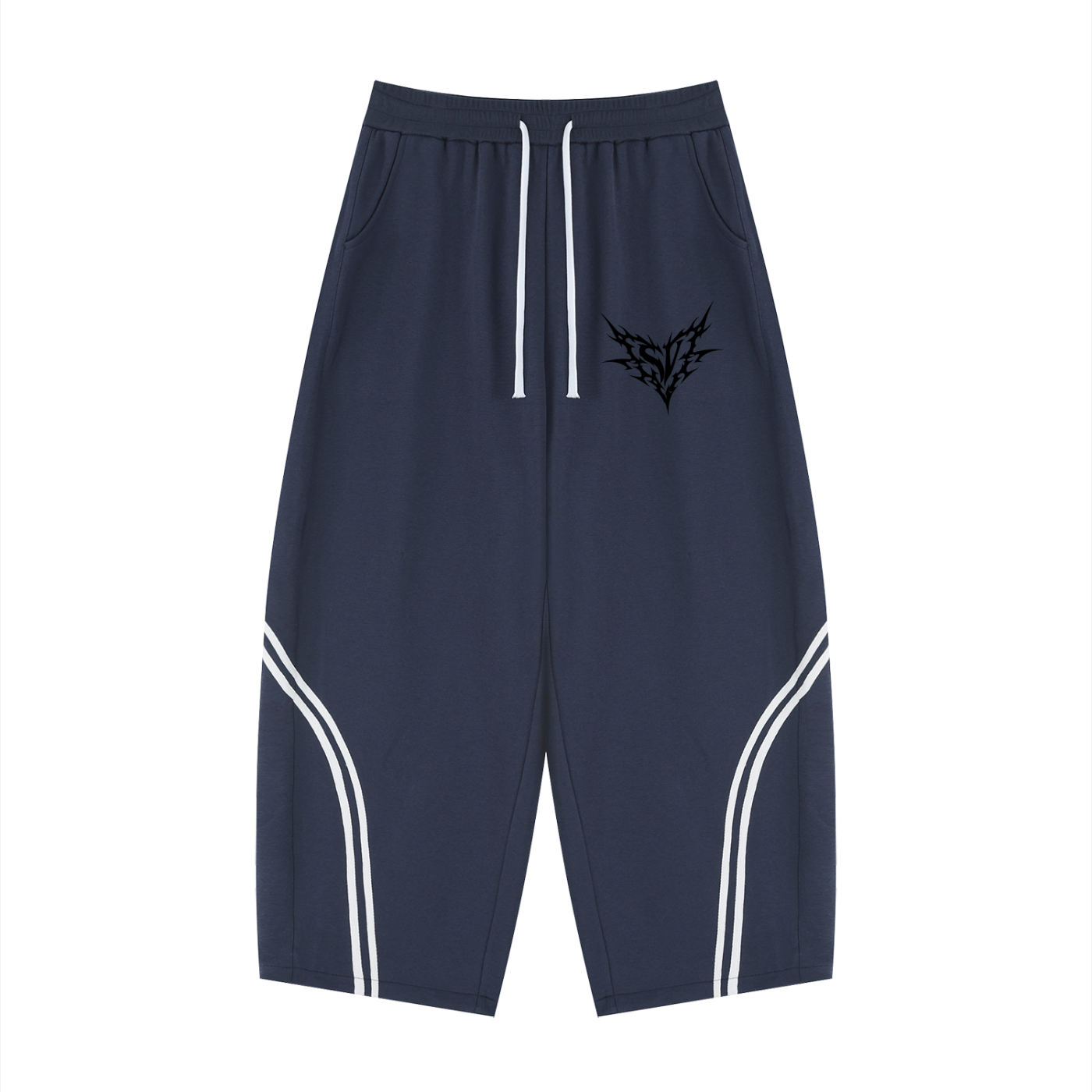 Unisex Wide Leg Piping Sweatpants