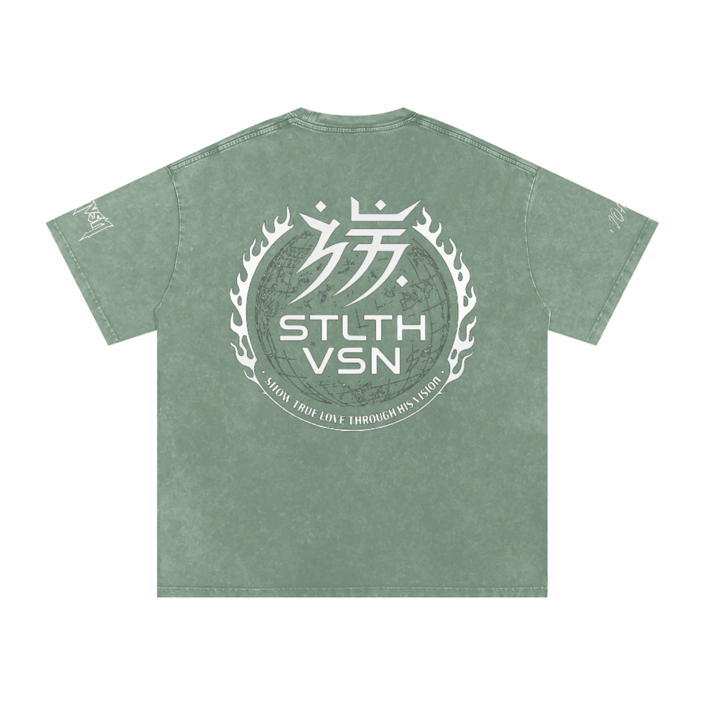 Snow Washed Oversized Cotton T-Shirt