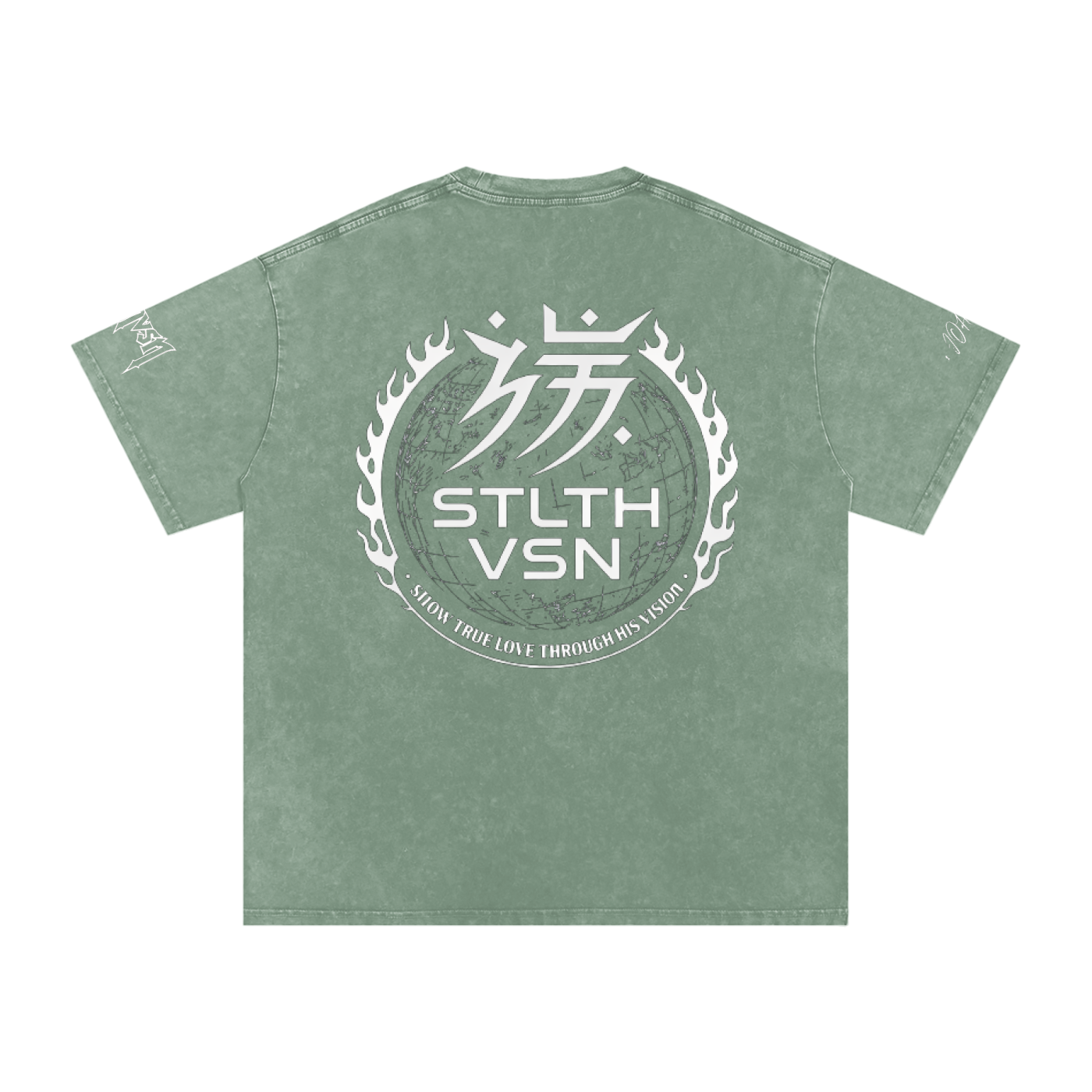 Snow Washed Oversized Cotton T-Shirt