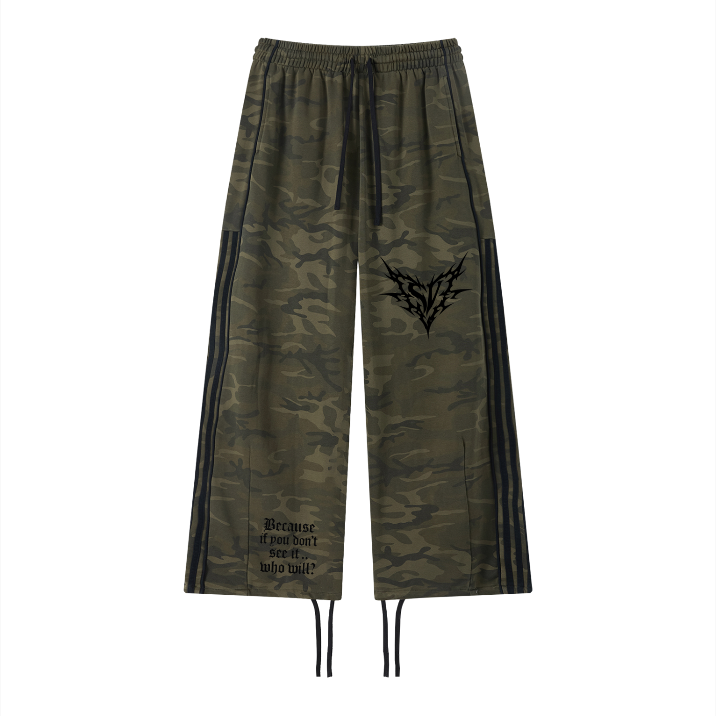 Unisex Camo Wide Leg Sweatpants