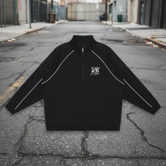 Reflection Striped Raglan Sleeve  Jacket