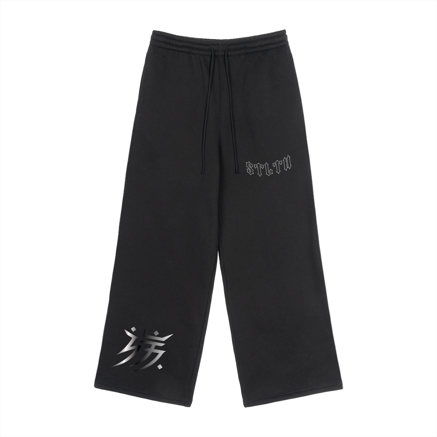 Fleece Drawstring Straight-Leg Sweatpants