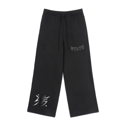 Fleece Drawstring Straight-Leg Sweatpants