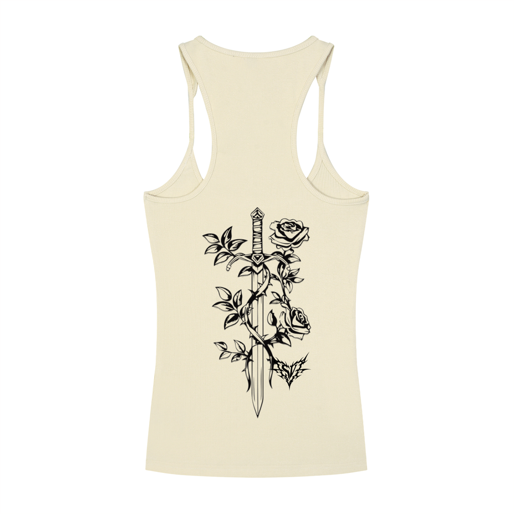 Slim Fit Ribbed Racerback Tank Top