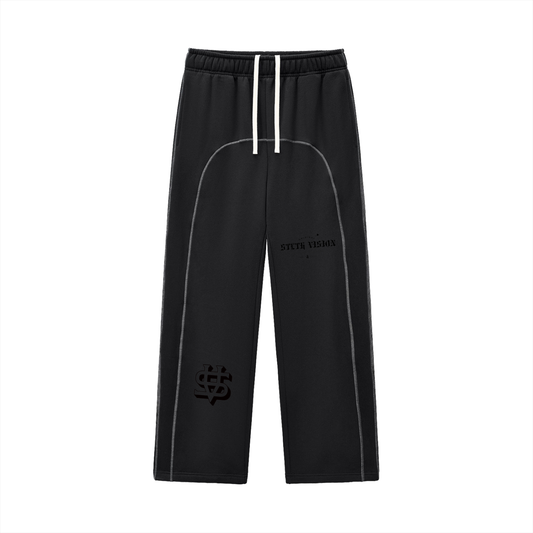 Contrast-Stitched Fleece Sweatpants